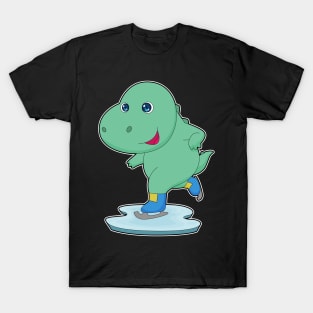 Dinosaur Ice skating Ice skates T-Shirt